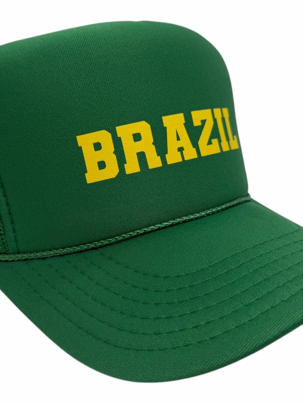 NEW VINTAGE STYLE WORLD CUP BRAZIL GREEN YELLOW RIO NEYMAR TRUCKER HAT CAP ADUL…